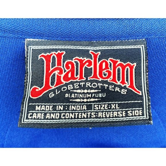 Harlem Globetrotters Full Zip Fubu Basketball Jacket Blue Yellow ‘73 Mens XL #35 - Picture 8 of 8